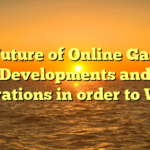 The Future of Online Gaming: Developments and Innovations in order to Watch