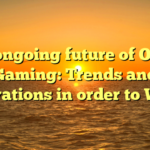 The ongoing future of Online Gaming: Trends and Innovations in order to Watch