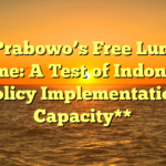 **Prabowo’s Free Lunch Scheme: A Test of Indonesia’s Policy Implementation Capacity**